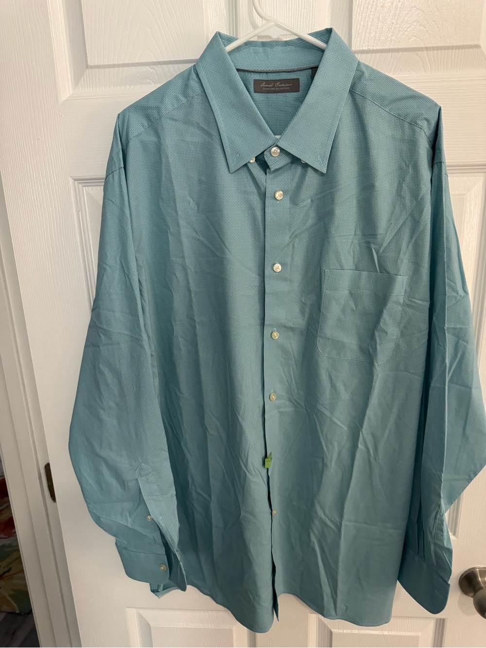 Daniel Cremieux Light Teal Long-Sleeve Dress Shirt